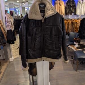 Brown Real Shearling Leather Jacket